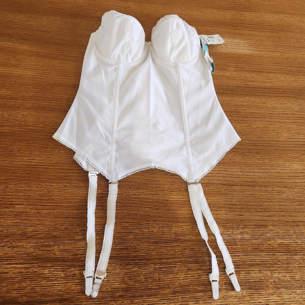 NWT Goddess Women's Bridal Style Corset in White Embroidered Style 0710 Size 36B